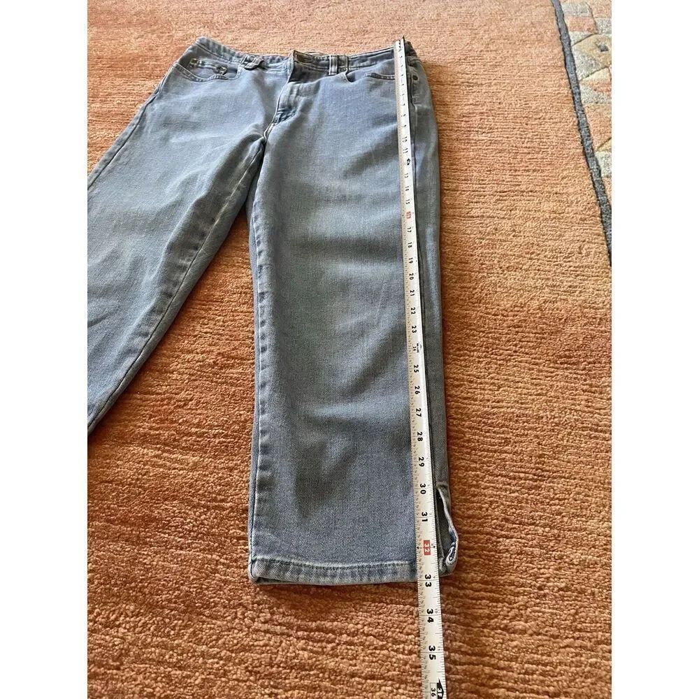 Vintage Liz Claiborne Cropped Blue Women’s Mom Jeans Size 12 - Picture 6 of 10
